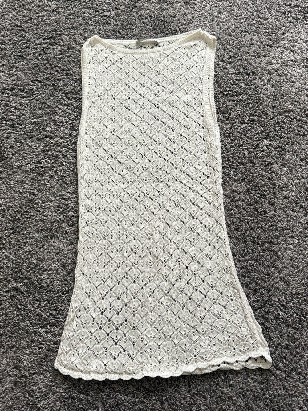 Abercrombie & Fitch Cream Crochet Swim Coverup